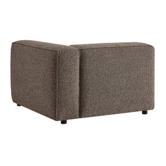 Auren Earth Lattice Bouclé Upholstered Modular Left-Facing Arm Chair - Ornate Home