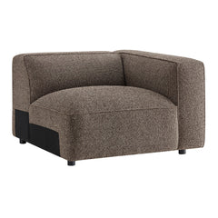 Auren Earth Lattice Bouclé Upholstered Modular Right-Facing Arm Chair - Ornate Home