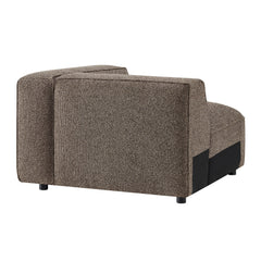 Auren Earth Lattice Bouclé Upholstered Modular Right-Facing Arm Chair - Ornate Home
