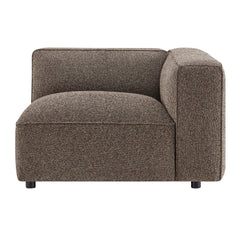 Auren Earth Lattice Bouclé Upholstered Modular Right-Facing Arm Chair - Ornate Home