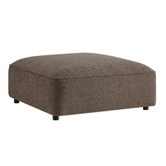 Auren Earth Lattice Bouclé Upholstered Ottoman - Ornate Home