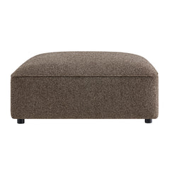 Auren Earth Lattice Bouclé Upholstered Ottoman - Ornate Home
