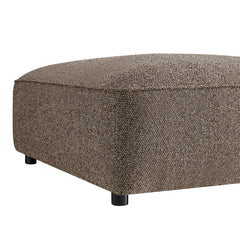 Auren Earth Lattice Bouclé Upholstered Ottoman - Ornate Home