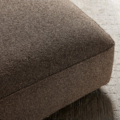 Auren Earth Lattice Bouclé Upholstered Ottoman - Ornate Home