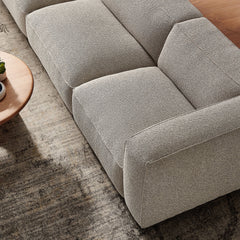 Auren Fog 3 Piece Lattice Bouclé Upholstered Modular Sofa - Ornate Home
