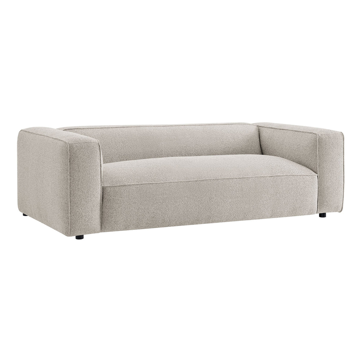 Auren Fog 88 Inch Lattice Bouclé Upholstered Sofa - Ornate Home