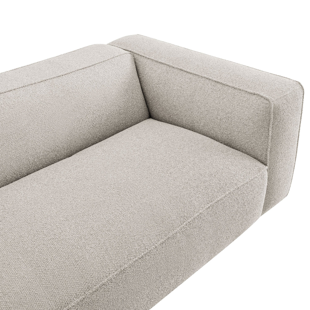 Auren Fog 88 Inch Lattice Bouclé Upholstered Sofa - Ornate Home