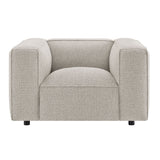 Auren Fog Lattice Bouclé Upholstered Accent Chair - Ornate Home