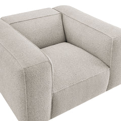Auren Fog Lattice Bouclé Upholstered Accent Chair - Ornate Home