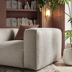 Auren Fog Lattice Bouclé Upholstered Accent Chair - Ornate Home