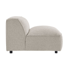 Auren Fog Lattice Bouclé Upholstered Modular Armless Chair - Ornate Home