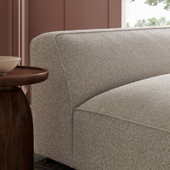 Auren Fog Lattice Bouclé Upholstered Modular Armless Chair - Ornate Home