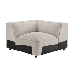 Auren Fog Lattice Bouclé Upholstered Modular Corner Chair - Ornate Home