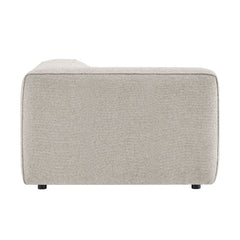 Auren Fog Lattice Bouclé Upholstered Modular Left-Facing Arm Chair - Ornate Home
