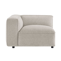 Auren Fog Lattice Bouclé Upholstered Modular Left-Facing Arm Chair - Ornate Home