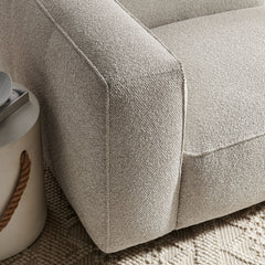 Auren Fog Lattice Bouclé Upholstered Modular Left-Facing Arm Chair - Ornate Home