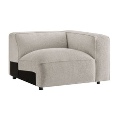 Auren Fog Lattice Bouclé Upholstered Modular Right-Facing Arm Chair - Ornate Home