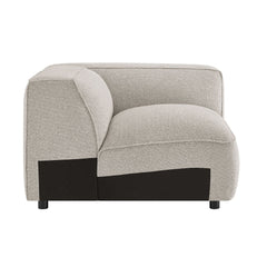Auren Fog Lattice Bouclé Upholstered Modular Right-Facing Arm Chair - Ornate Home