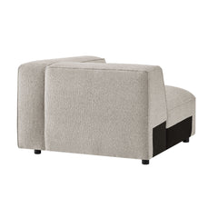 Auren Fog Lattice Bouclé Upholstered Modular Right-Facing Arm Chair - Ornate Home