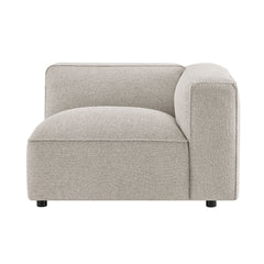Auren Fog Lattice Bouclé Upholstered Modular Right-Facing Arm Chair - Ornate Home