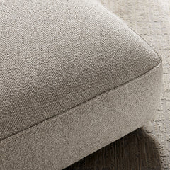 Auren Fog Lattice Bouclé Upholstered Ottoman - Ornate Home