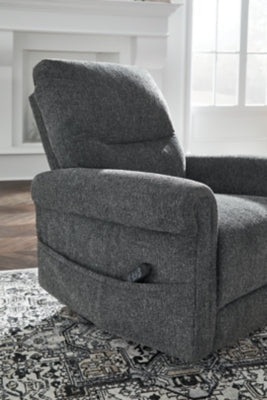 Aureta Charcoal Power Lift Recliner (Online Special Price) - Ornate Home
