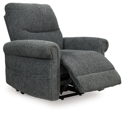 Aureta Charcoal Power Lift Recliner (Online Special Price) - Ornate Home