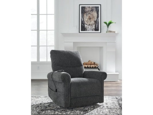 Aureta Charcoal Power Lift Recliner - Ornate Home