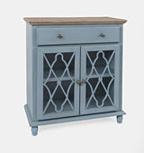 Aurora Hills Brushed Blue/Bisque 2 Door Accent Chest - Ornate Home