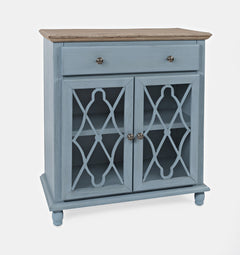 Aurora Hills Brushed Blue/Bisque 2 Door Accent Chest - Ornate Home
