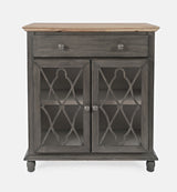 Aurora Hills Brushed Grey/Bisque 2 Door Accent Chest - Ornate Home