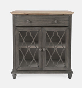 Aurora Hills Brushed Grey/Bisque 2 Door Accent Chest - Ornate Home