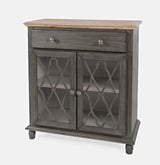 Aurora Hills Brushed Grey/Bisque 2 Door Accent Chest - Ornate Home