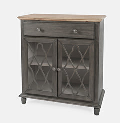 Aurora Hills Brushed Grey/Bisque 2 Door Accent Chest - Ornate Home