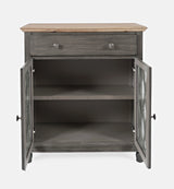 Aurora Hills Brushed Grey/Bisque 2 Door Accent Chest - Ornate Home