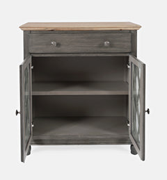 Aurora Hills Brushed Grey/Bisque 2 Door Accent Chest - Ornate Home