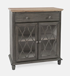 Aurora Hills Brushed Grey/Bisque 2 Door Accent Chest - Ornate Home