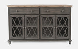 Aurora Hills Brushed Grey/Bisque 4 Door Accent Chest - Ornate Home