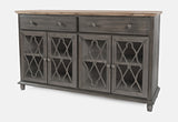 Aurora Hills Brushed Grey/Bisque 4 Door Accent Chest - Ornate Home