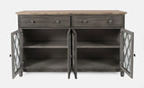 Aurora Hills Brushed Grey/Bisque 4 Door Accent Chest - Ornate Home