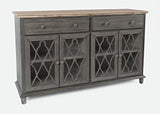 Aurora Hills Brushed Grey/Bisque 4 Door Accent Chest - Ornate Home
