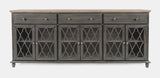 Aurora Hills Brushed Grey/Bisque 6 Door Accent Chest - Ornate Home