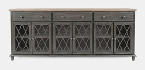 Aurora Hills Brushed Grey/Bisque 6 Door Accent Chest - Ornate Home