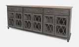 Aurora Hills Brushed Grey/Bisque 6 Door Accent Chest - Ornate Home