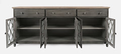 Aurora Hills Brushed Grey/Bisque 6 Door Accent Chest - Ornate Home