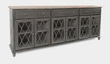 Aurora Hills Brushed Grey/Bisque 6 Door Accent Chest - Ornate Home