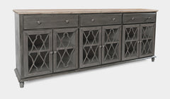 Aurora Hills Brushed Grey/Bisque 6 Door Accent Chest - Ornate Home