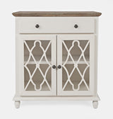 Aurora Hills Brushed White/Bisque 2 Door Accent Chest - Ornate Home