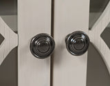 Aurora Hills Brushed White/Bisque 2 Door Accent Chest - Ornate Home