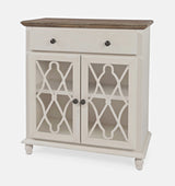 Aurora Hills Brushed White/Bisque 2 Door Accent Chest - Ornate Home